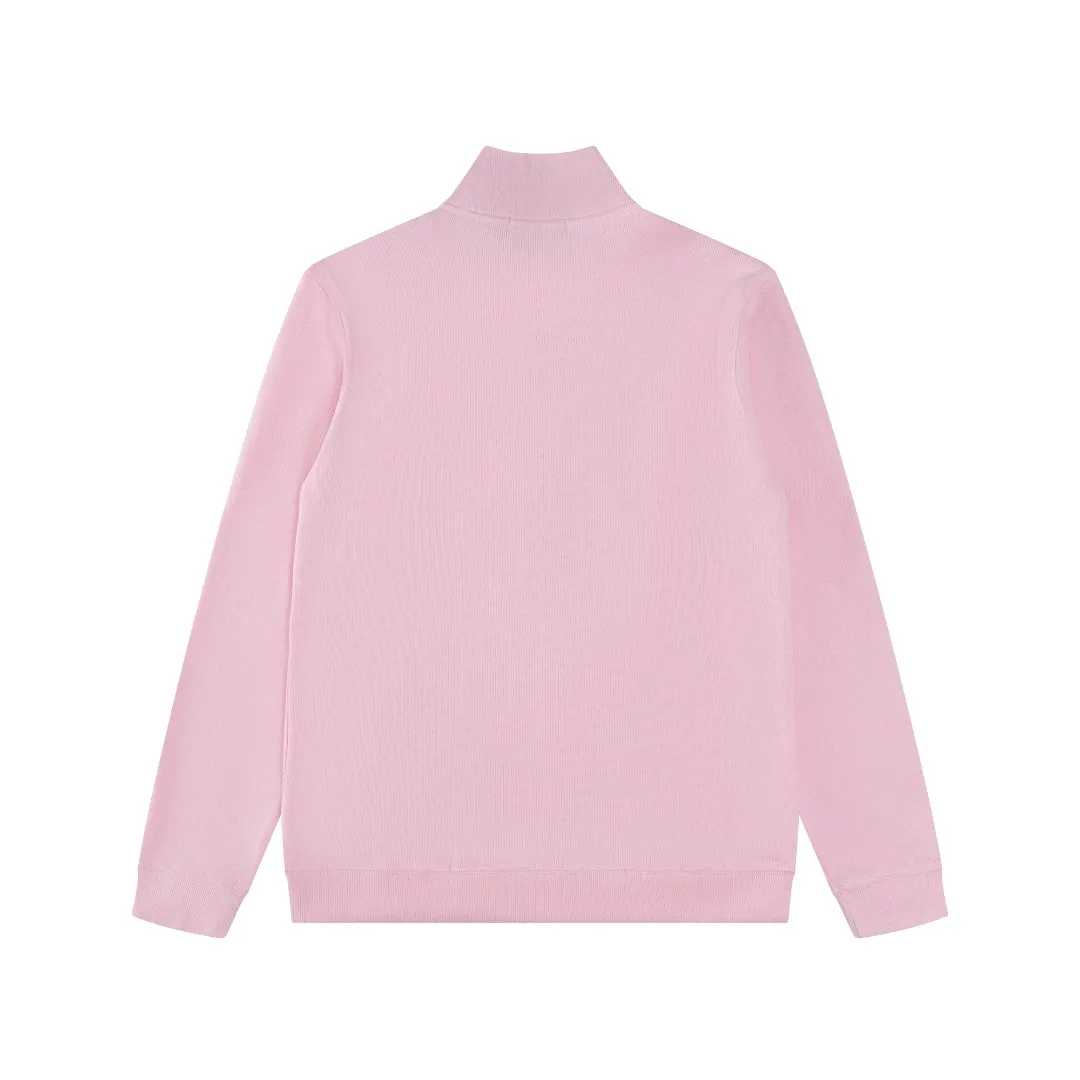 P230 #R97 Ralph lauren twelve-color embroidered pony logo half-zip high-neck long-sleeved knitted sweatshirt. The same style for men and women. The new half-zip sweatshirt for couples to wear in autumn is here! This kind of sweatshirt is really popular this year, even more popular than the hooded sweatshirt. Open the zipper and it can be used as a large lapel, which makes it more fashionable. The color of the classic design of the little war horse on the chest is matched with the embroidery. The simple zipper design echoes the brand logo, so you don’t need to match too much. The sweater version is loose enough! The fabric is custom-woven and dyed 100 cotton. 320g high gram weight 100% cotton knitted cotton with a certain thickness. The fabric is soft and comfortable, and the three-dimensional fabric is full of texture. The stitching is three needles and five threads, which is beautiful and strong. The pattern is also good. Although it is loose, it does not look bulky! - It is not a popular color scheme on the street. The color is pure and highly recommended. The upper body has a particularly high rate of turning heads. Loose style. Big drop shoulder OS style. Same style for men and women. Couple wear. Versatile and practical! Color: Gray, navy, khaki, green label, oatmeal brown label, apricot, black, army green, burgundy, pink, dark gray, light blue, white. Size: S M L XL Length: 70/72/74/76 Bust: 53.5/55.5/57.5/58.5 Shoulder width: 44/45/46/47 Sleeve length: 61/62/63/64